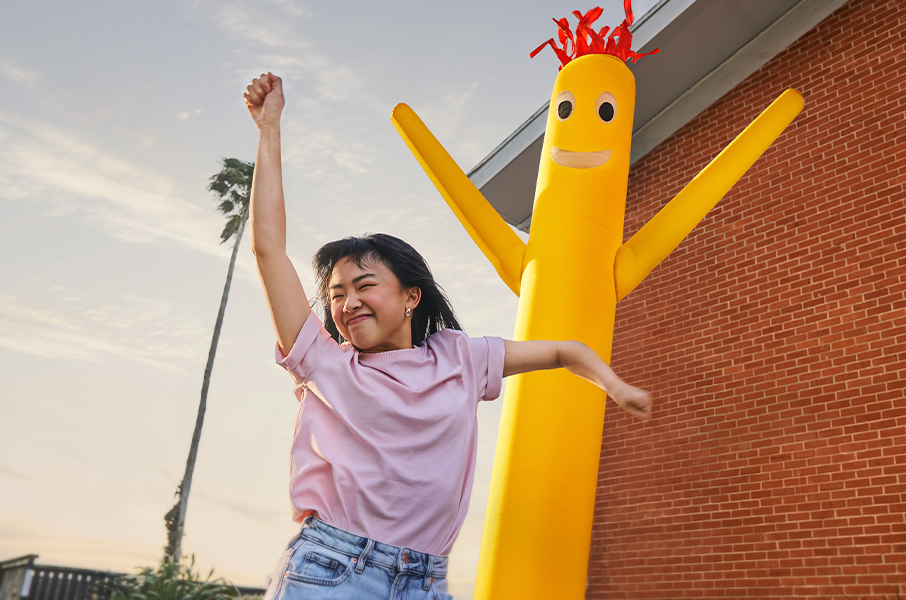 Let You Out Girl In Car Ad